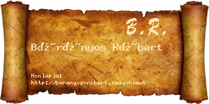 Bárányos Róbert névjegykártya